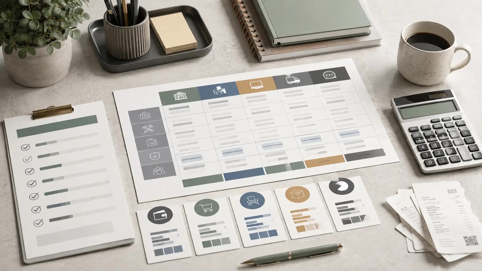 Vending Machine Supplier Scorecard for New Owners planning visual with niche-specific business assumptions and checklist materials