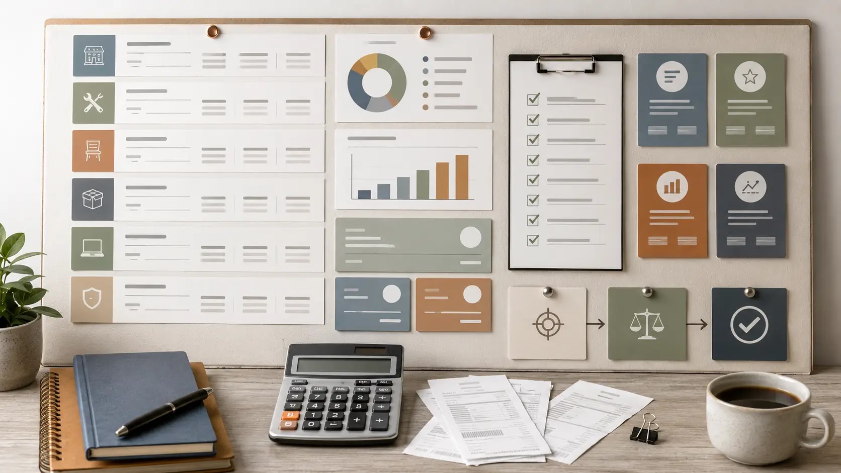 Vending Machine Equipment Financing Guide planning visual with niche-specific business assumptions and checklist materials