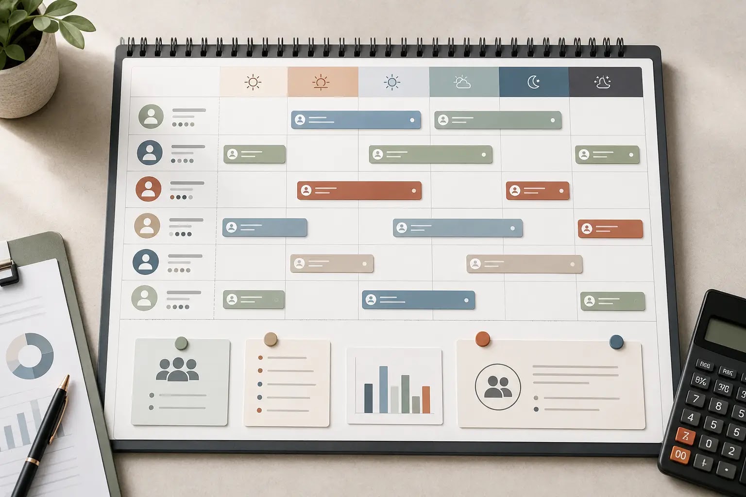 Vending Machine Scheduling Model: Labor, Demand, and Coverage opening planning context