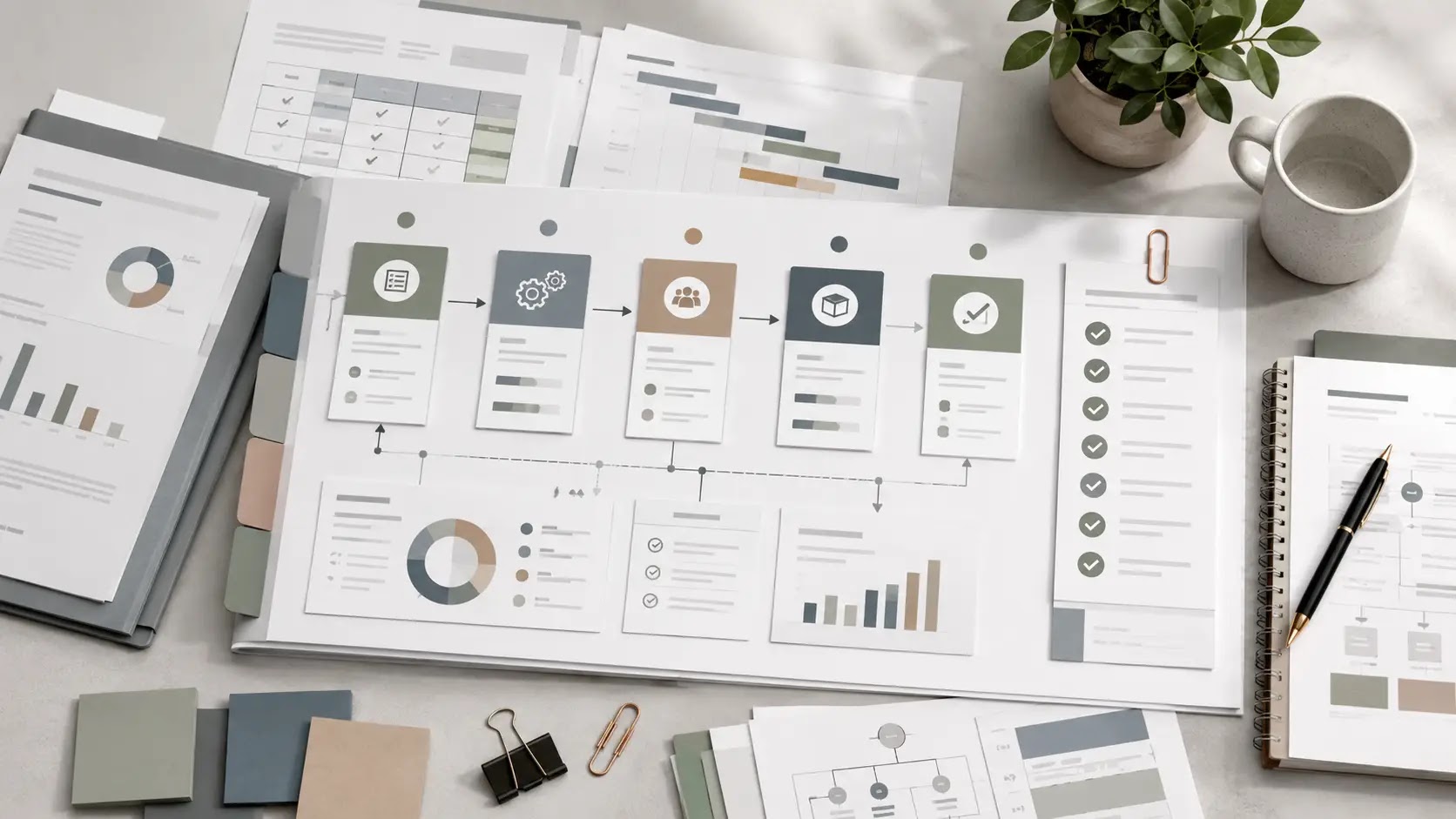 Vending Machine Vendor Management and Reorder Workflow planning visual with niche-specific business assumptions and checklist materials